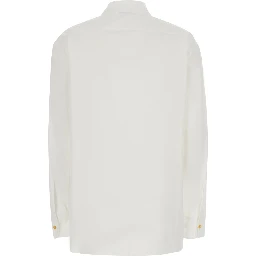 Multicolor Shirt with classic collar and floral print on the front in Blend cotton and silk women