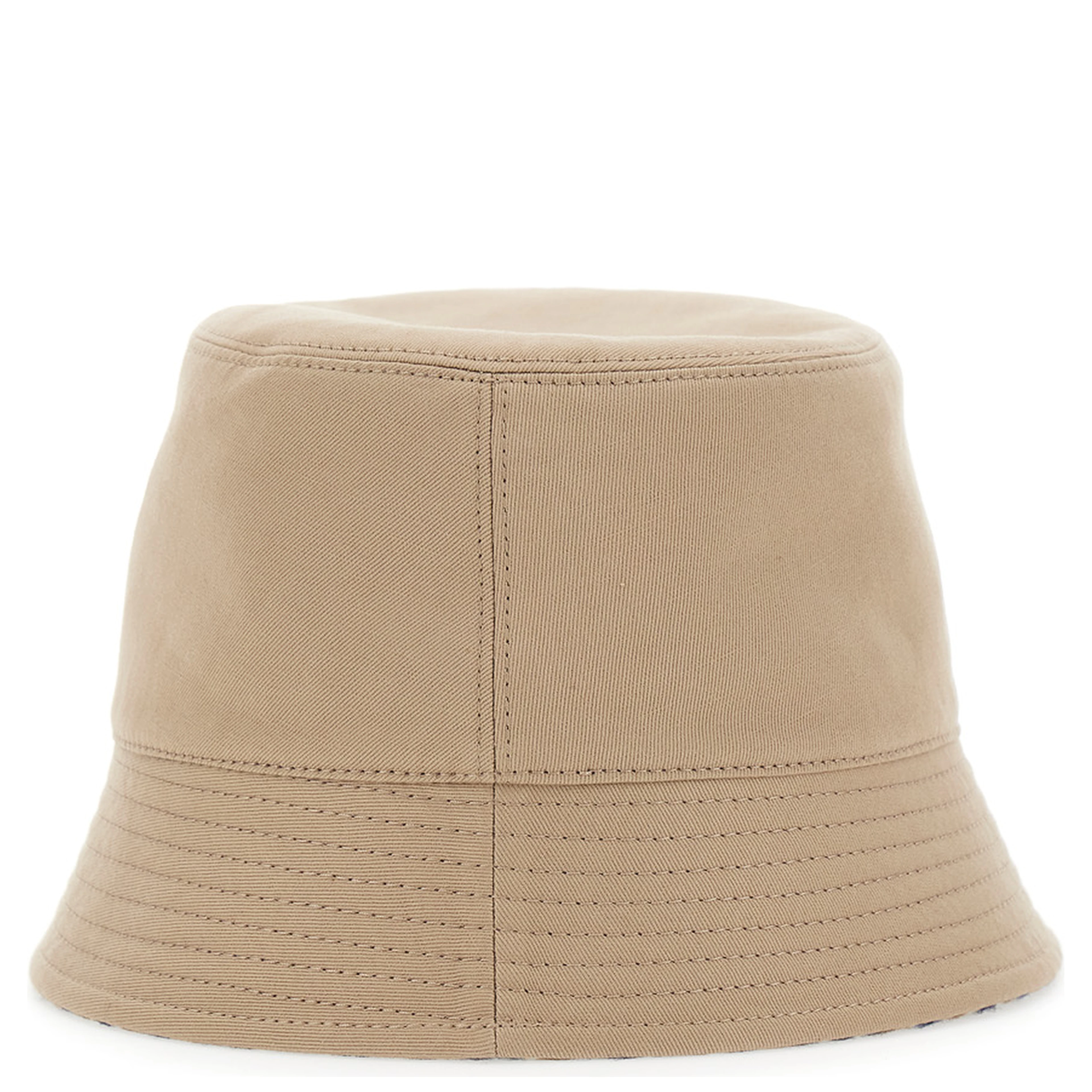 beige Hat with side Monile detail in  cotton and linen for women