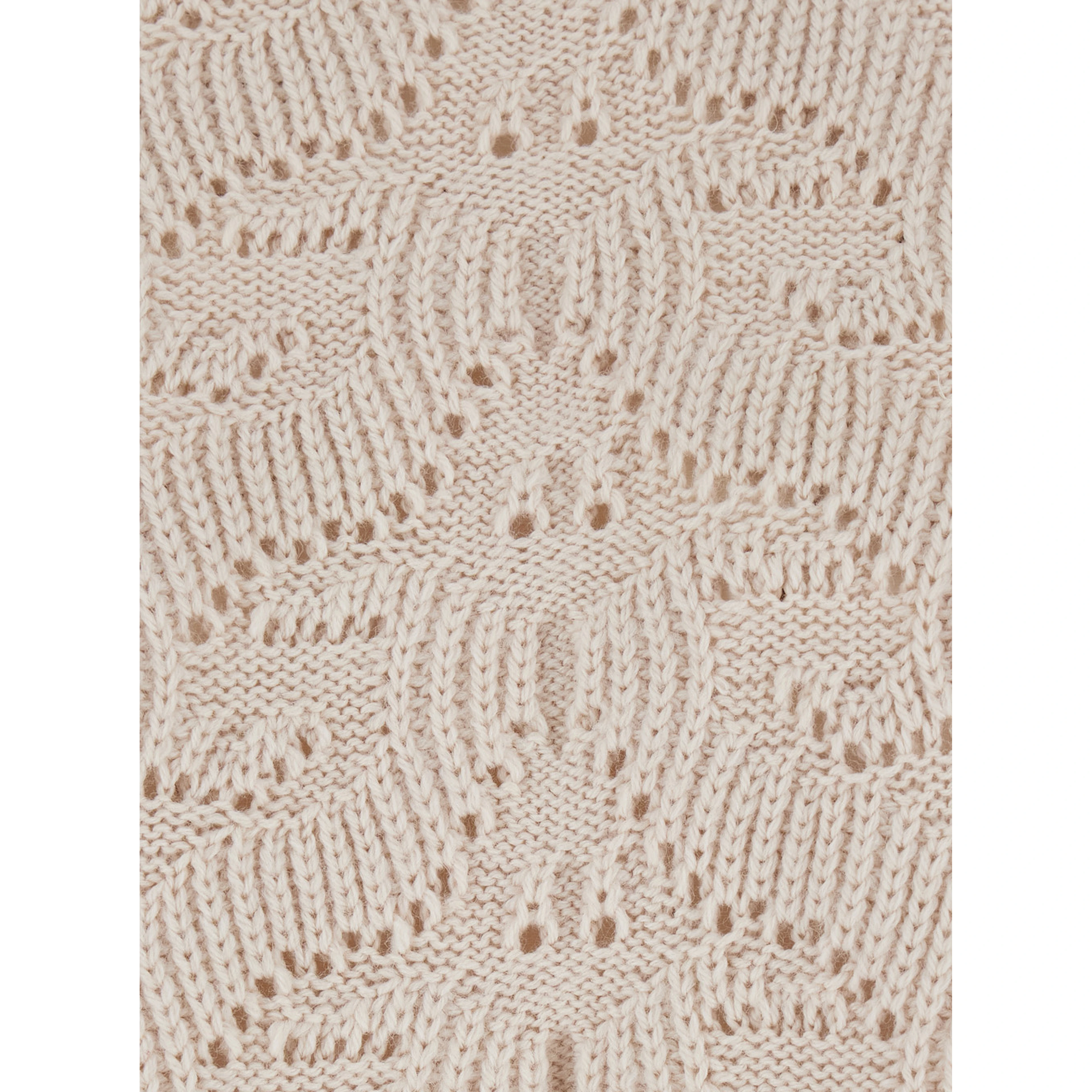 White High-neck sweater with wide short sleeves in Blend wool women