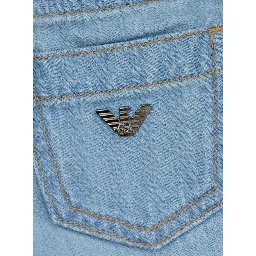 Light blue Jeans with elasticated waist and logo patch on the back in denim baby