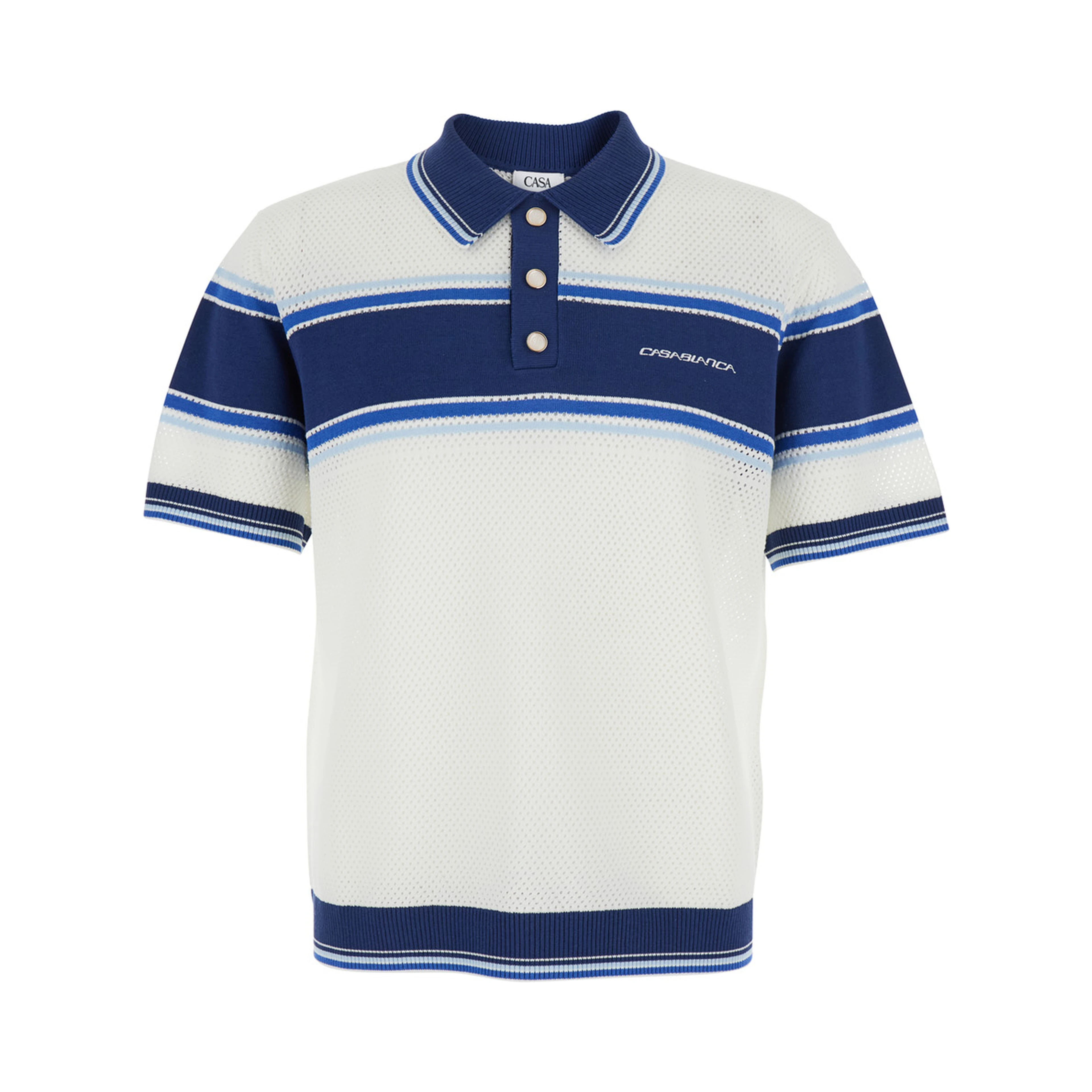 MESH STRIPE POLO