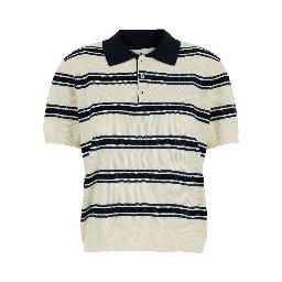 UNISEX MULTI STRIPED POLO KNIT