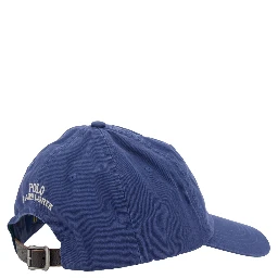 Blue Baseball Cap with Bear Embroidery in Cotton for Men