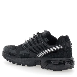 Black Low Top Sneakers with drawstring closure and logo lettering on the side in tech fabric unisex