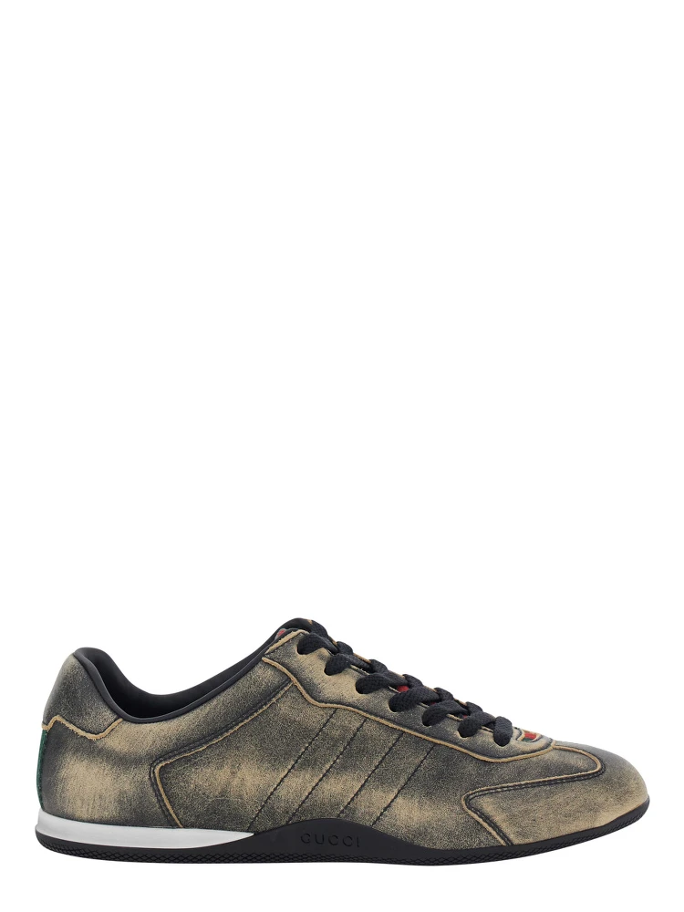 Elan Black Low Top Sneakers with Web Detail on Tongue and Heel in Suede for Women