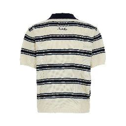 UNISEX MULTI STRIPED POLO KNIT