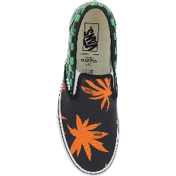 Multicolor Low Top Sneaker with Check Motif with VLogo Print and Palm Print and logo lettering in Cotton Man