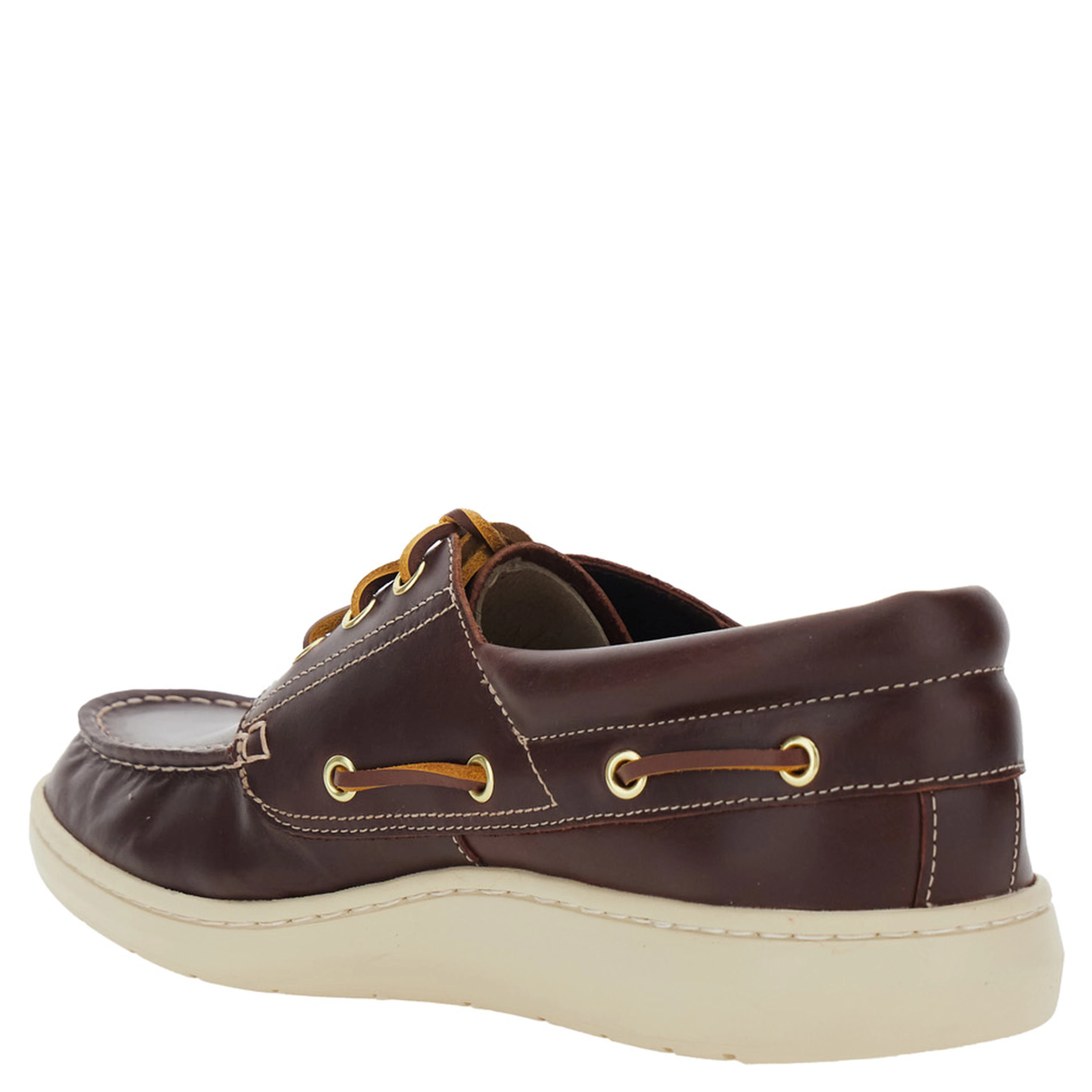 Portofino Pier Bordeaux Loafers with Contrast Stitching and Laces in Leather for Men