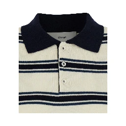 UNISEX MULTI STRIPED POLO KNIT