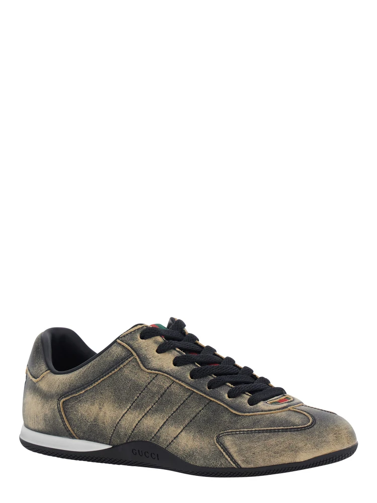 Elan Black Low Top Sneakers with Web Detail on Tongue and Heel in Suede for Women alternative