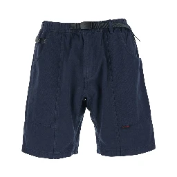 Blue Bermuda Shorts with Elasticated Waist in Cotton for Men