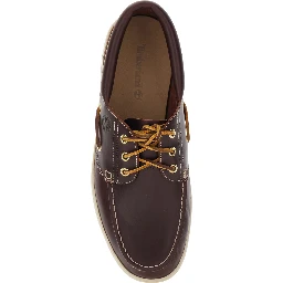 Portofino Pier Bordeaux Loafers with Contrast Stitching and Laces in Leather for Men