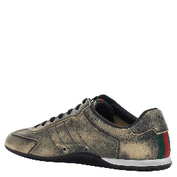 Elan Black Low Top Sneakers with Web Detail on Tongue and Heel in Suede for Women