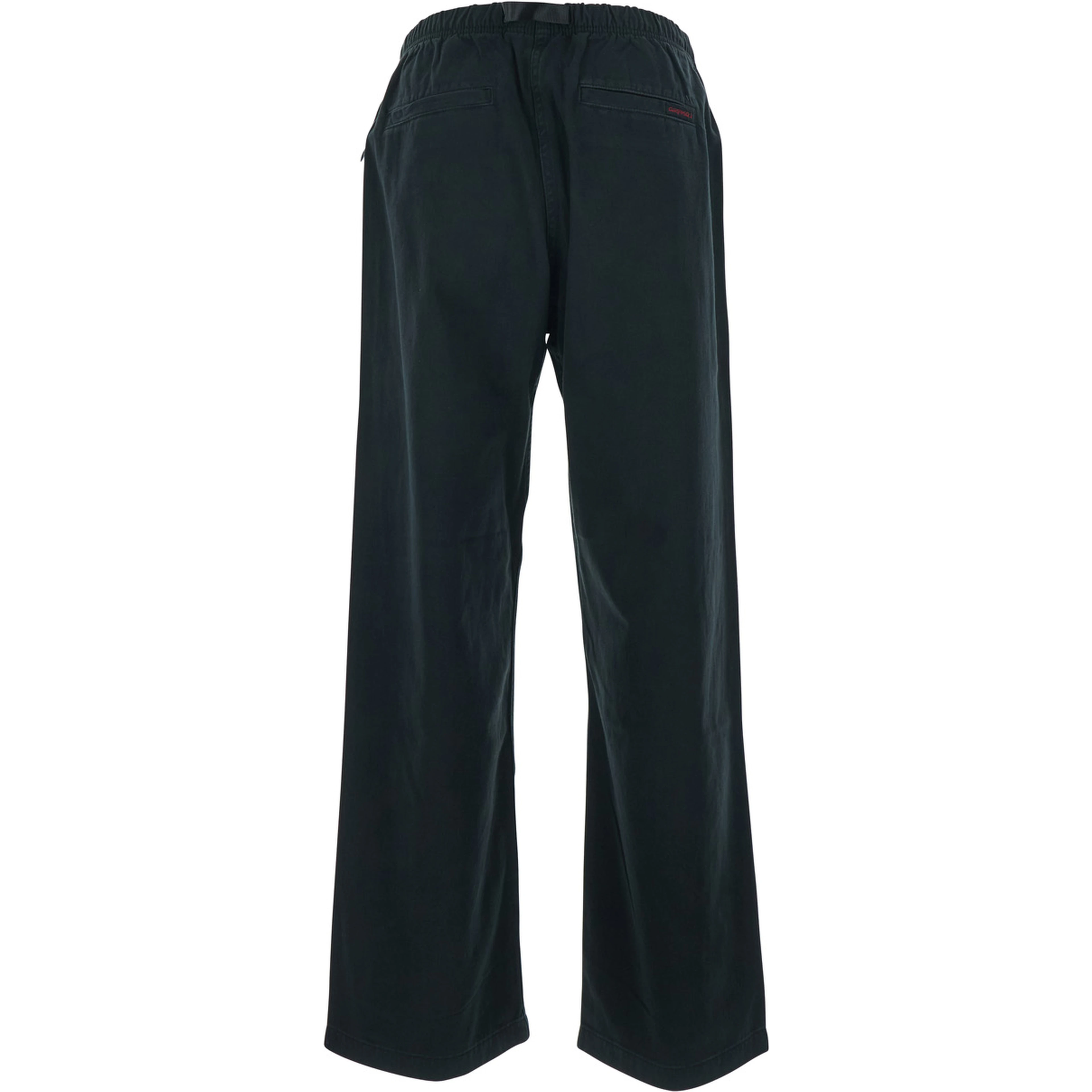 black Pants with elasticated waist and belt in cotton Man