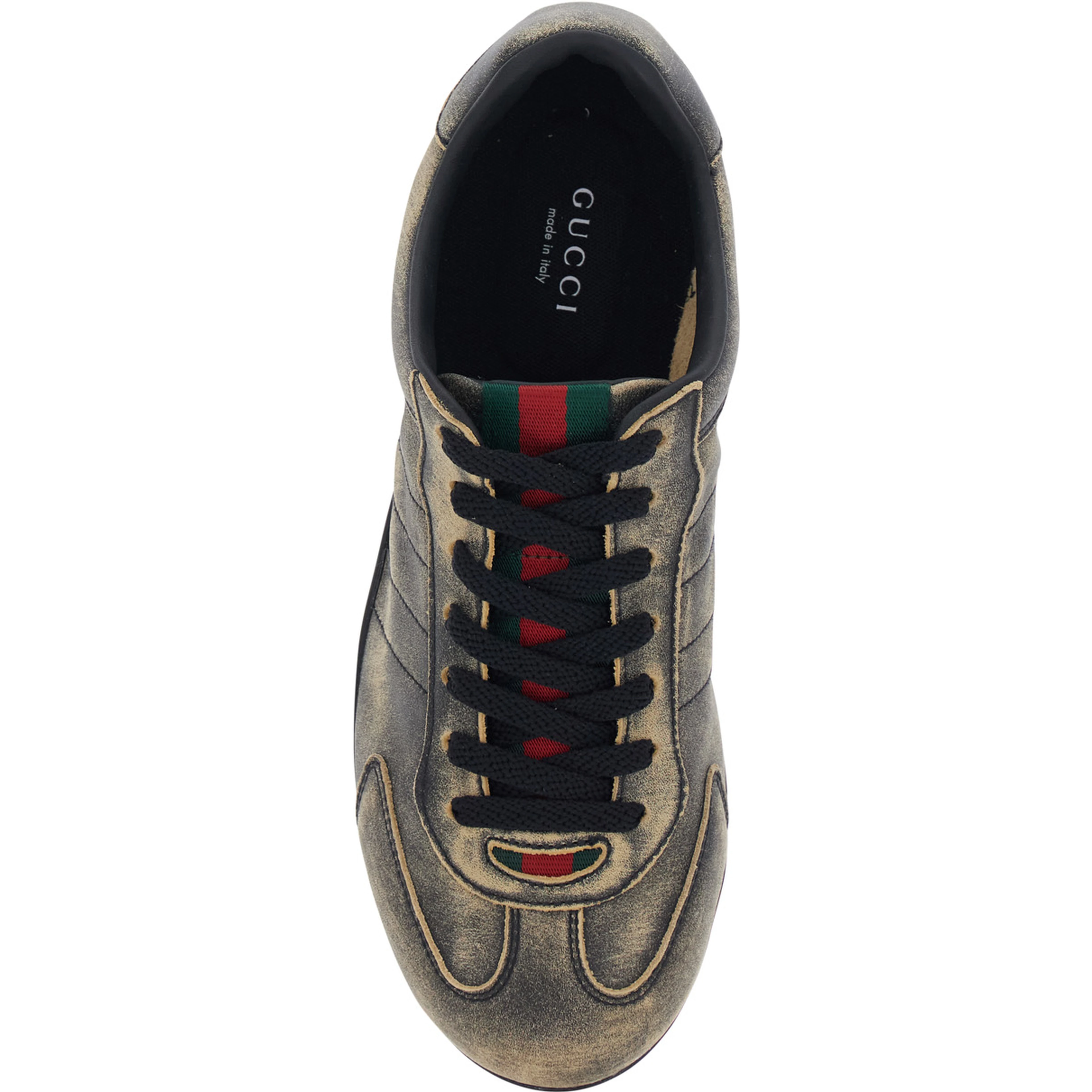 Elan Black Low Top Sneakers with Web Detail on Tongue and Heel in Suede for Women