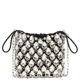 Handbag SILVER CRYSTAL CHAINMAIL MINI BAG with Crystal Details