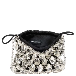 Handbag SILVER CRYSTAL CHAINMAIL MINI BAG with Crystal Details