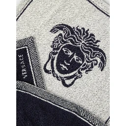 Sport Towel with Medusa Jacquard in Blue Cotton Unisex