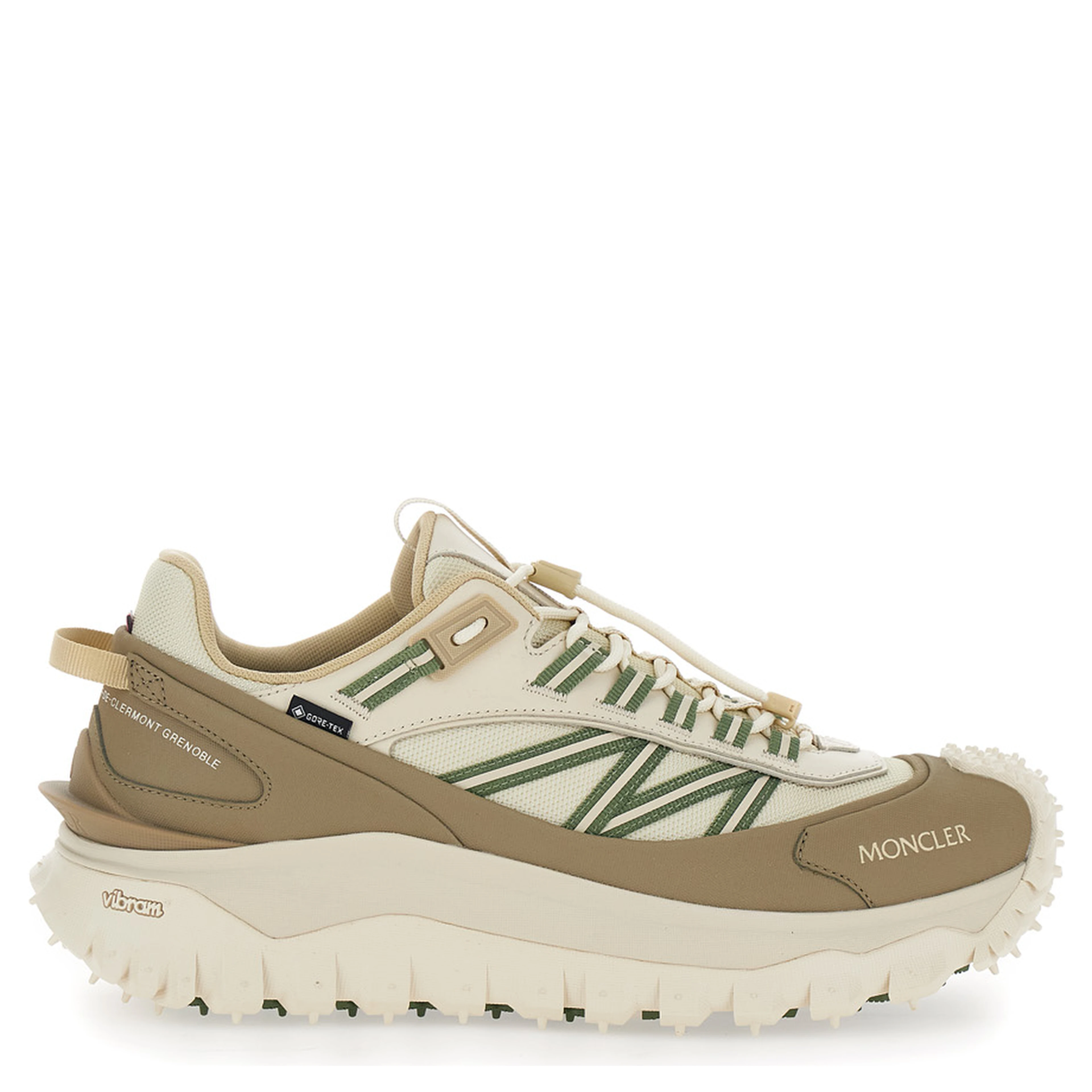 Trailgrip Beige Sneakers with Logo Detail on the Front and Chunky Sole in Leather for Men