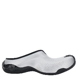 Grey mules with logo on the side and number on the front and back in tech fabric man