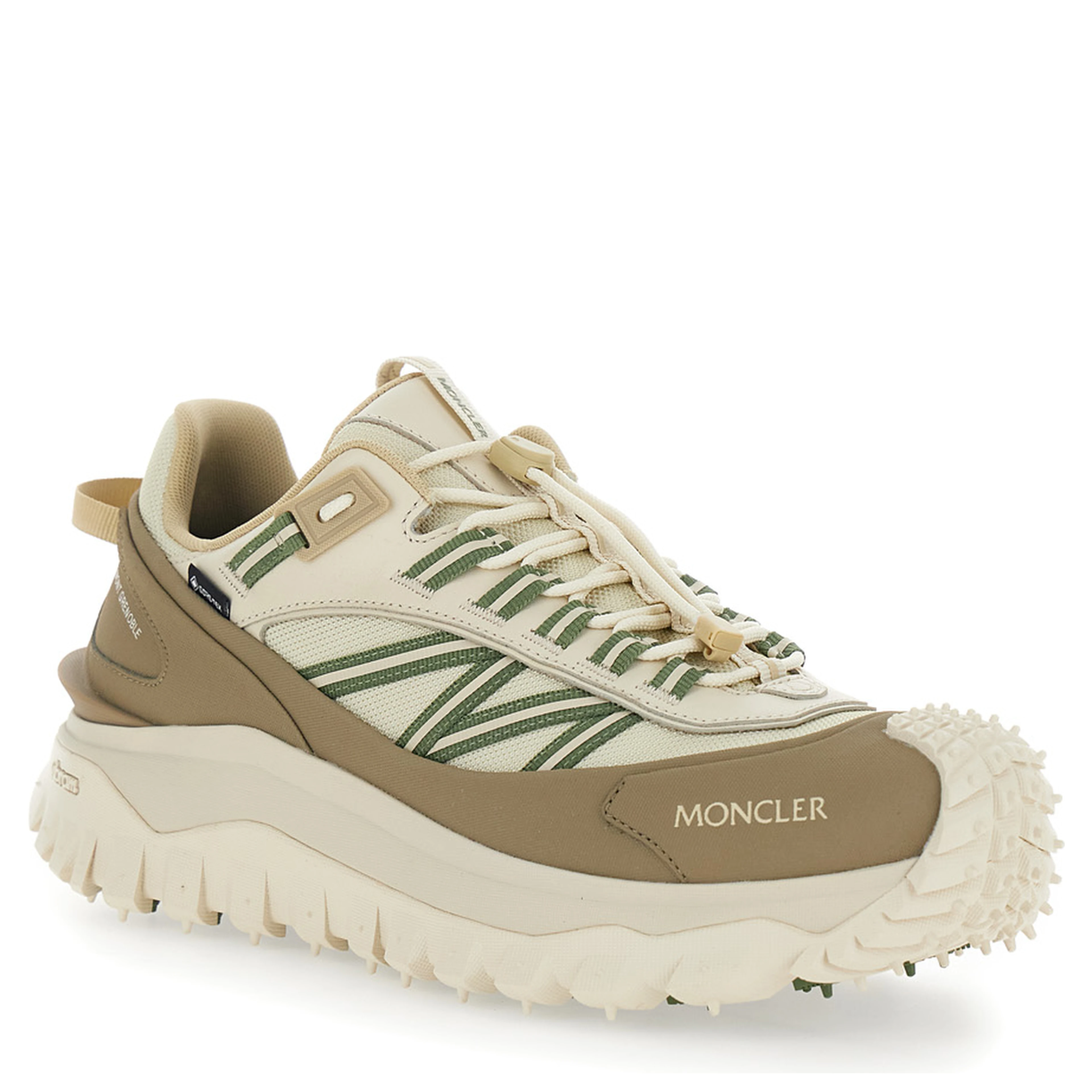 Trailgrip Beige Sneakers with Logo Detail on the Front and Chunky Sole in Leather for Men