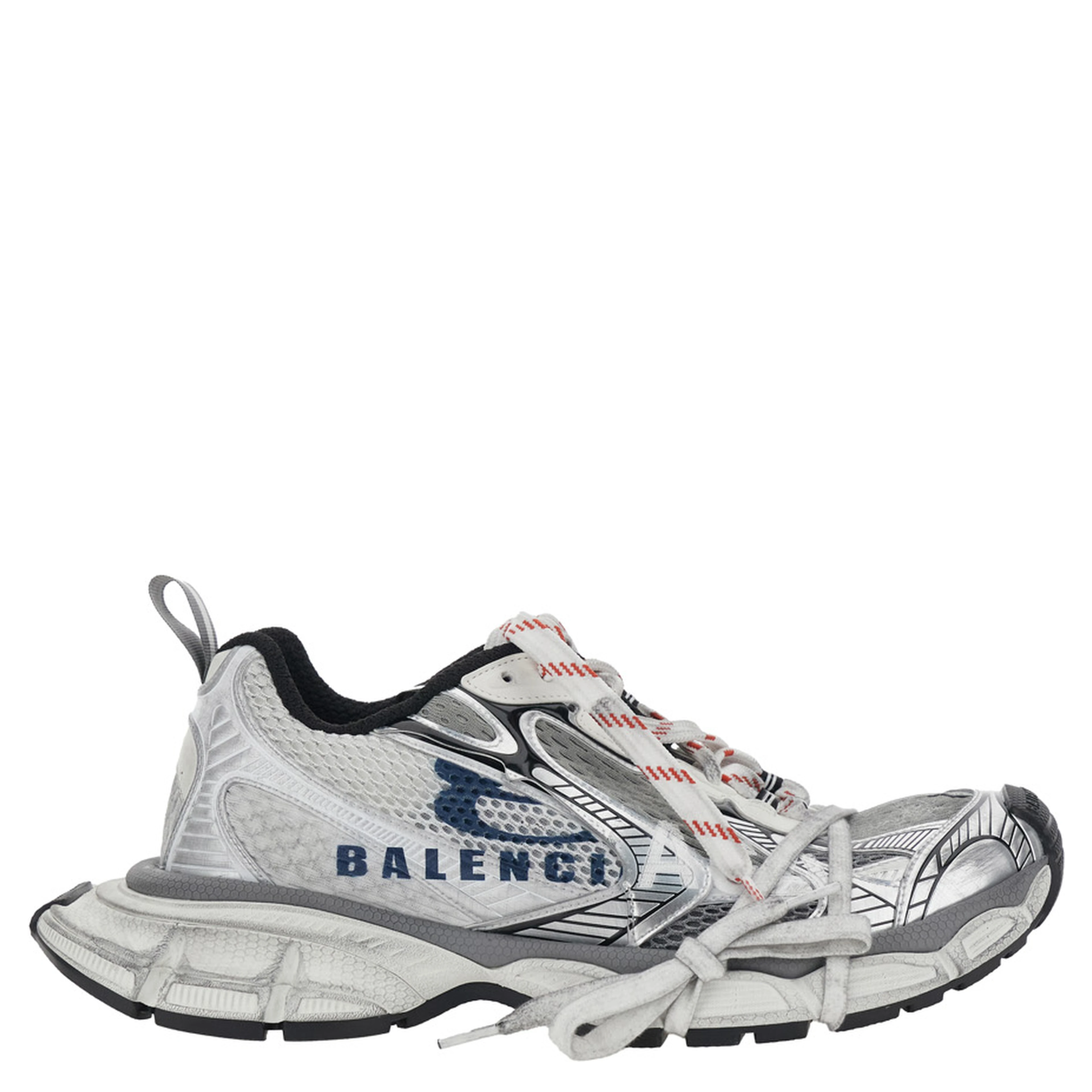 3XL Multicolor Low Top Sneakers with Logo Lettering on the Side in Tech Fabric Man
