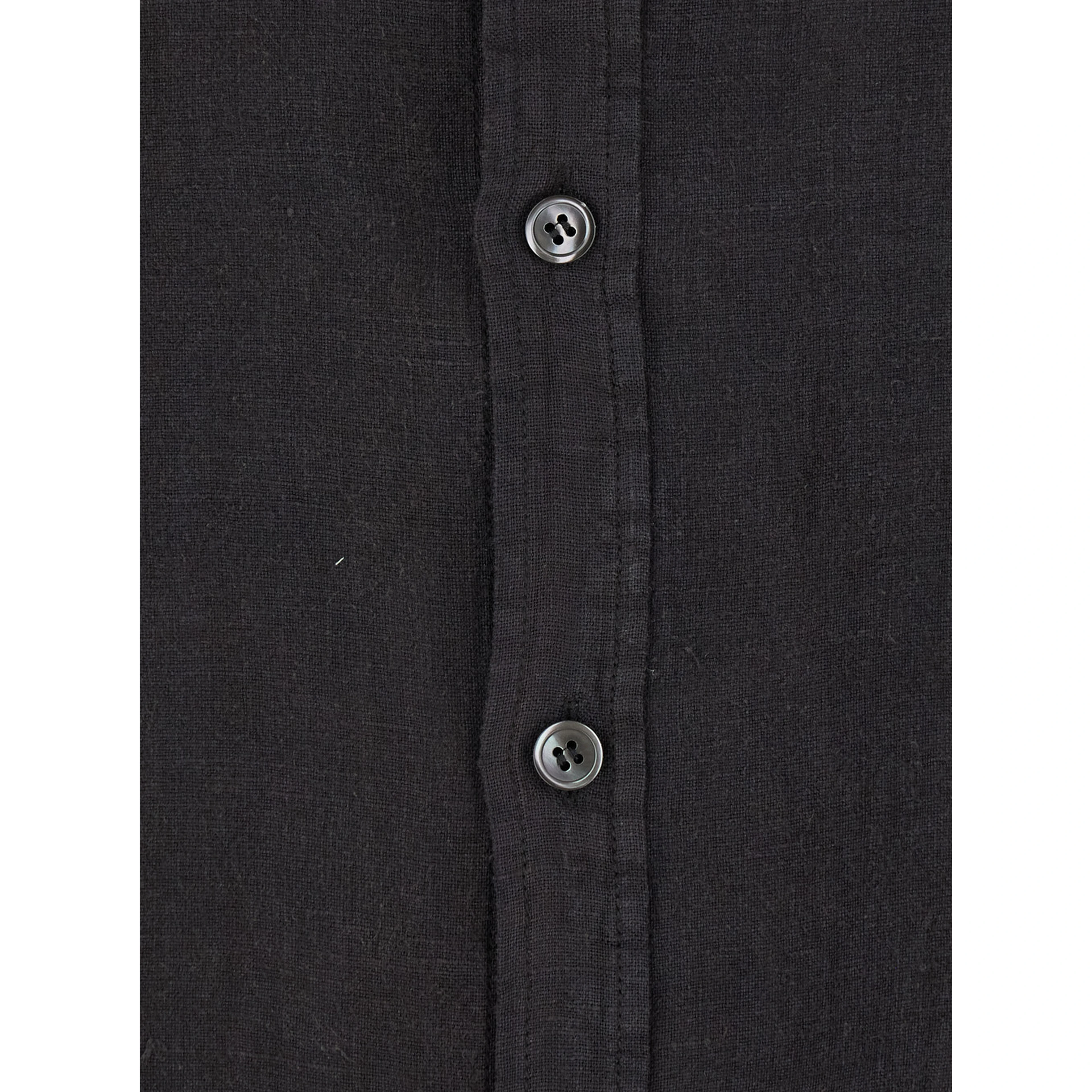 Gray Oversized Shirt with Button-Down Collar in Linen for Men