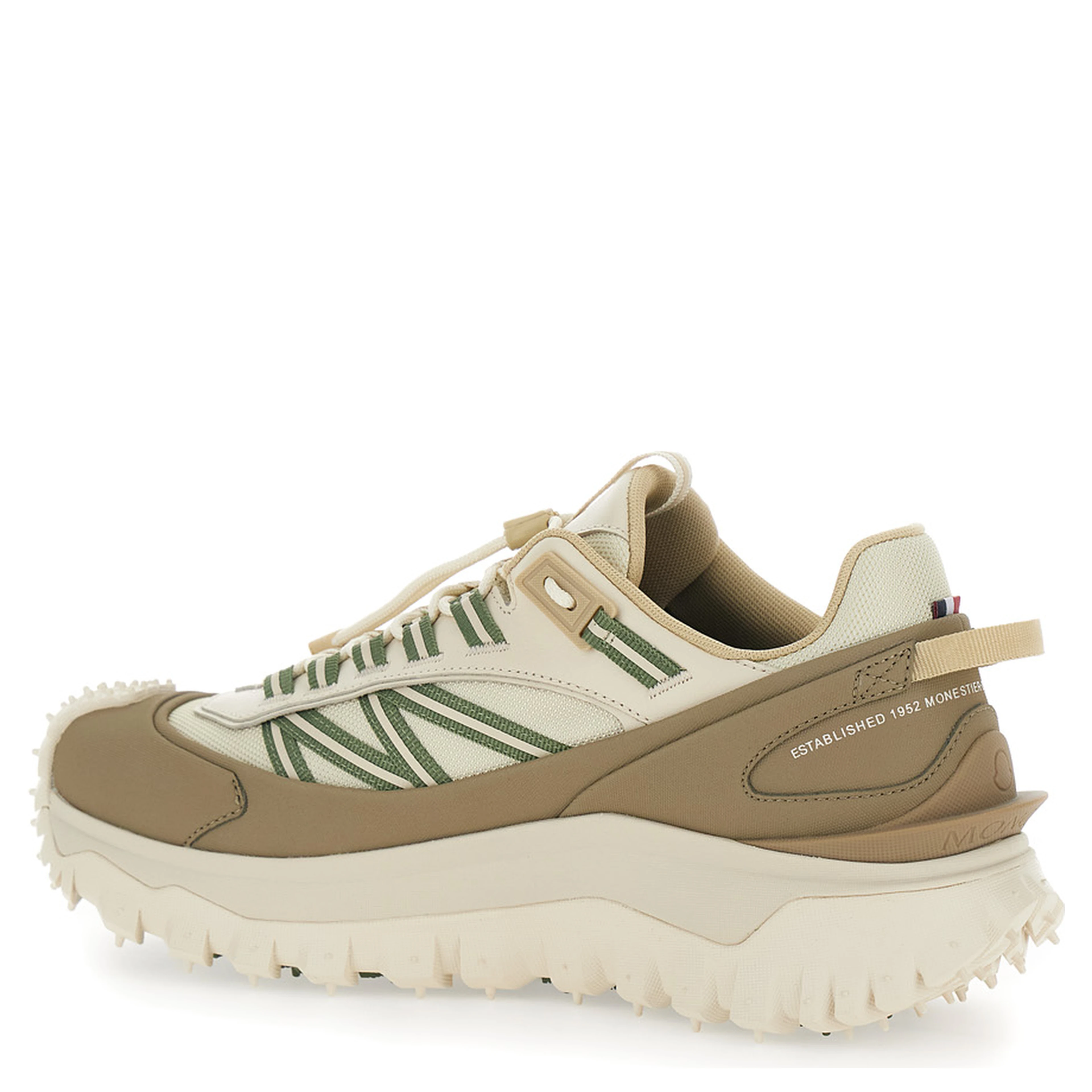 Trailgrip Beige Sneakers with Logo Detail on the Front and Chunky Sole in Leather for Men
