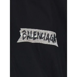 Black Jacket with High Collar and Logo on Front and Back in Cotton Blend for Men
