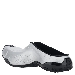 Grey mules with logo on the side and number on the front and back in tech fabric man