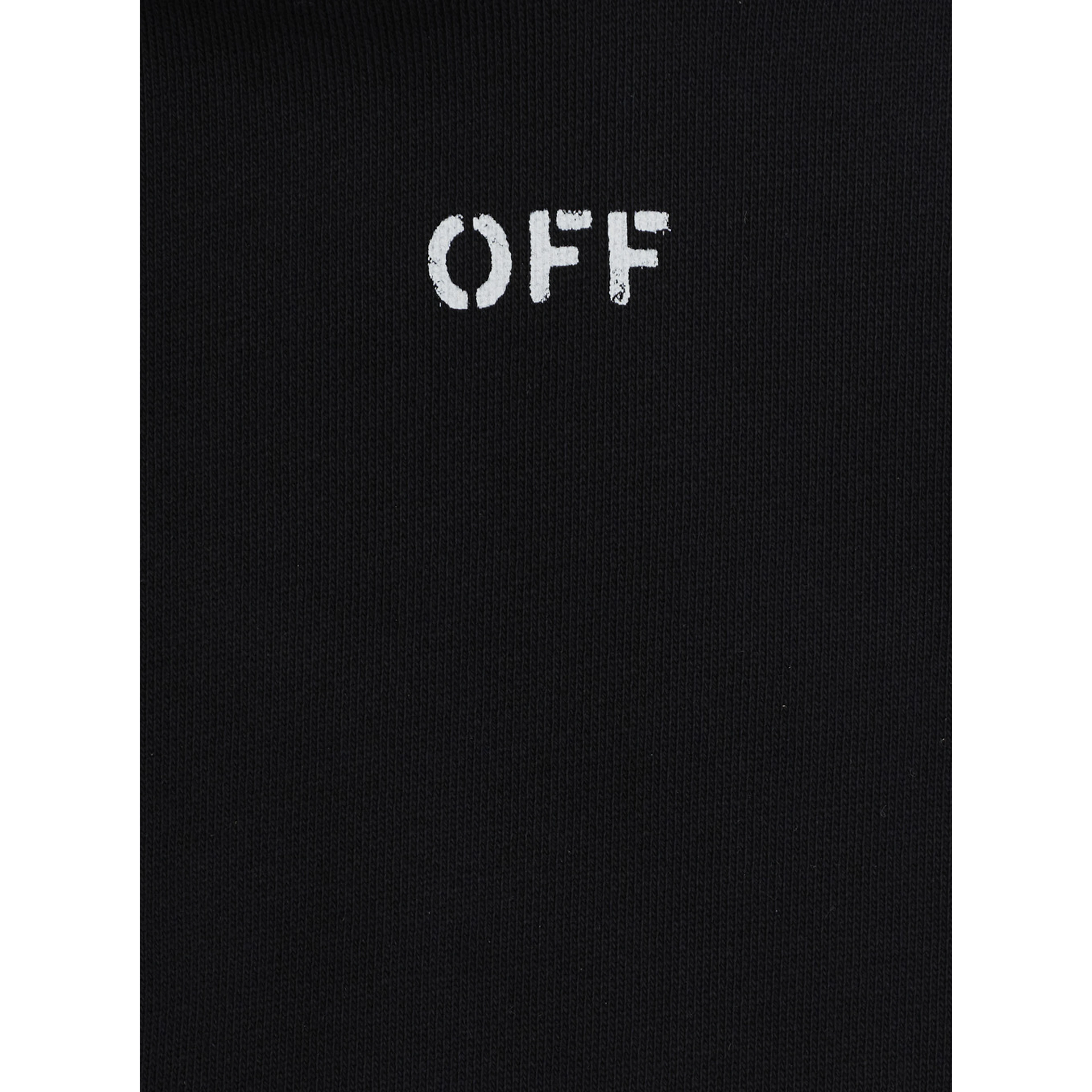 Black Hoodie with Printed Logo in Cotton Boy