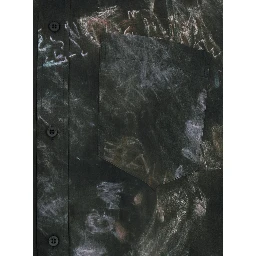 Black Shirt with All-Over Print in Viscose Men