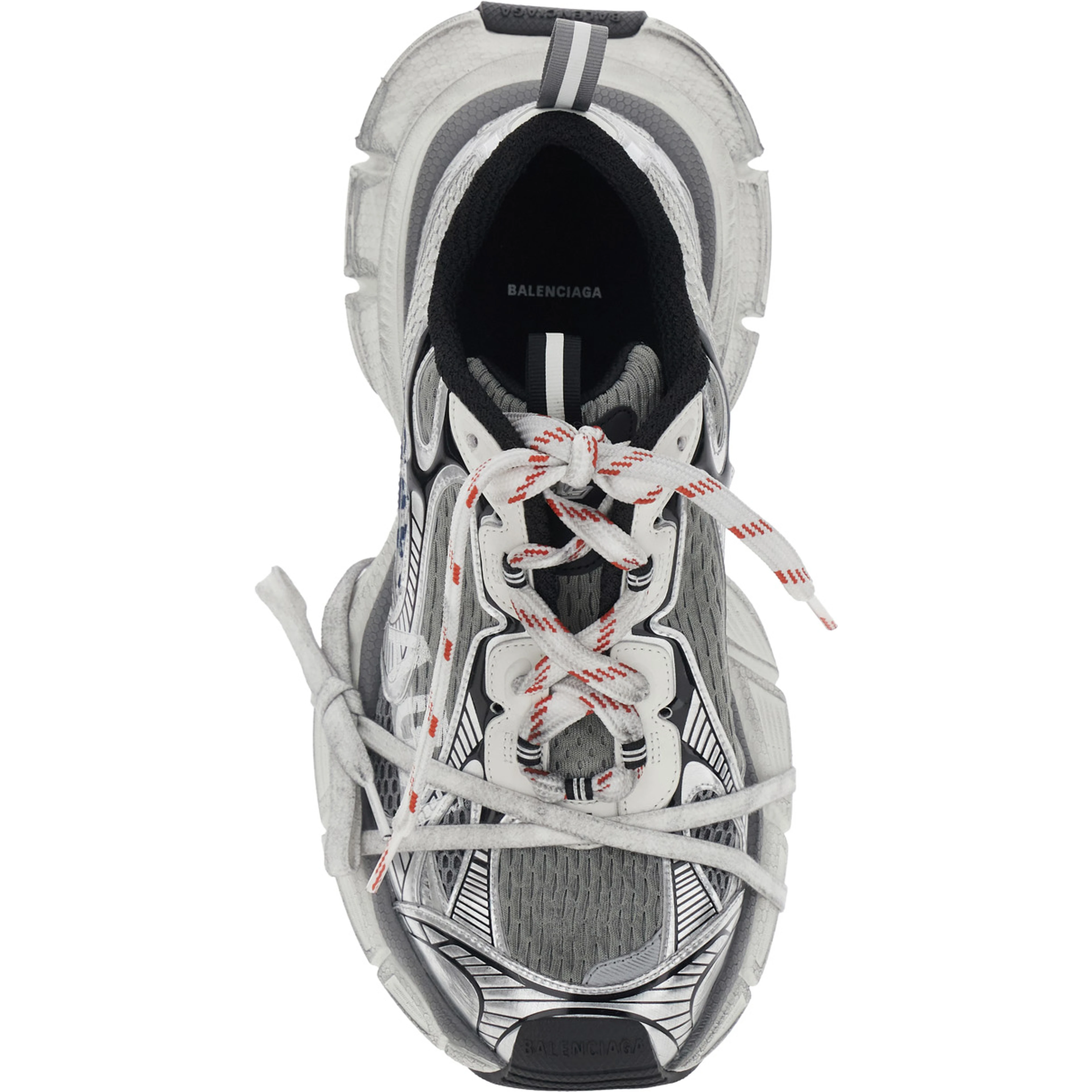 3XL Multicolor Low Top Sneakers with Logo Lettering on the Side in Tech Fabric Man