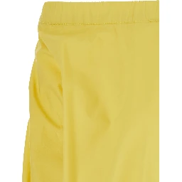 Yellow off-shouder Top with Short Sleeves in Cotton for Women