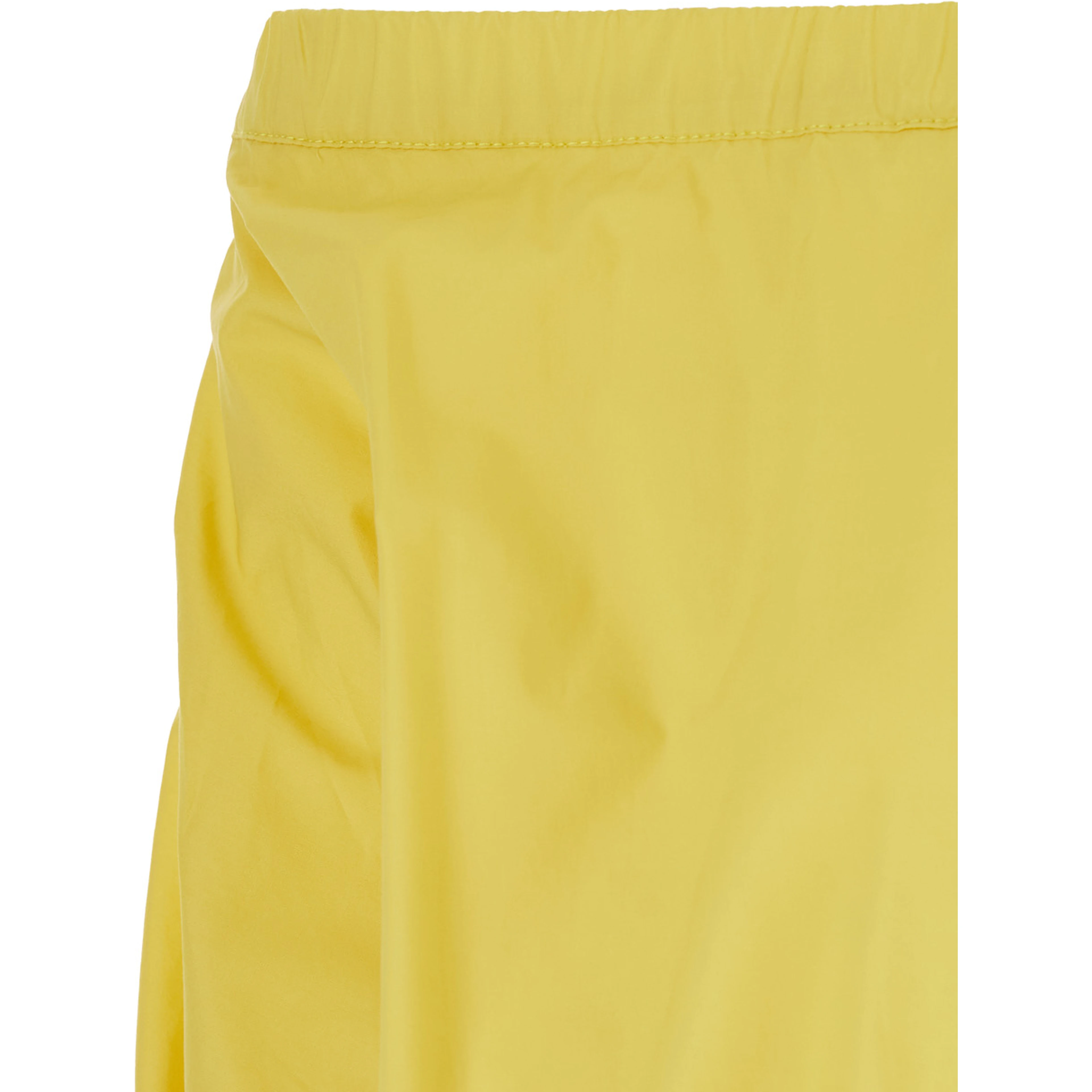 Yellow off-shouder Top with Short Sleeves in Cotton for Women