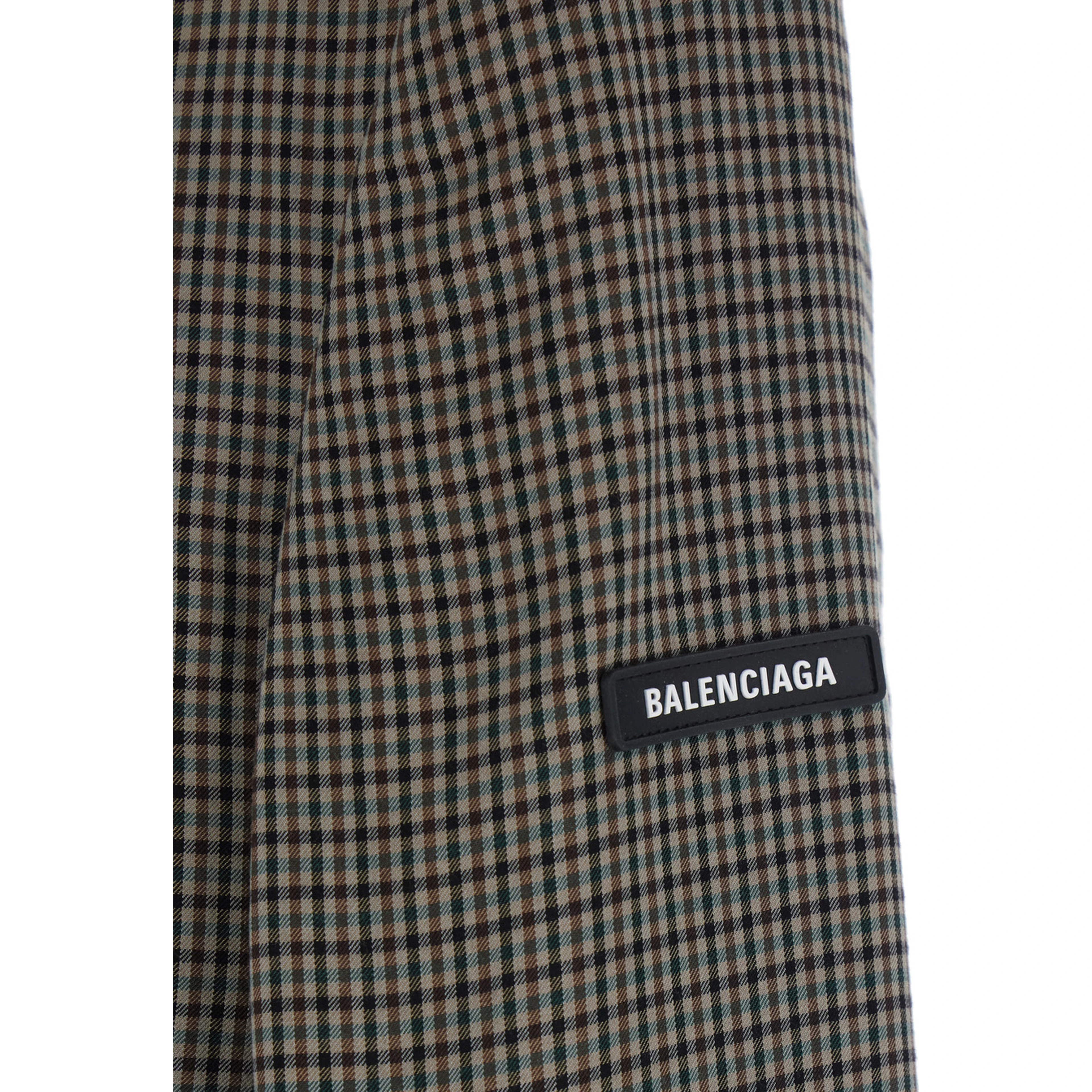 Brown Striped Jacket with Logo Patch on Sleeve for Men