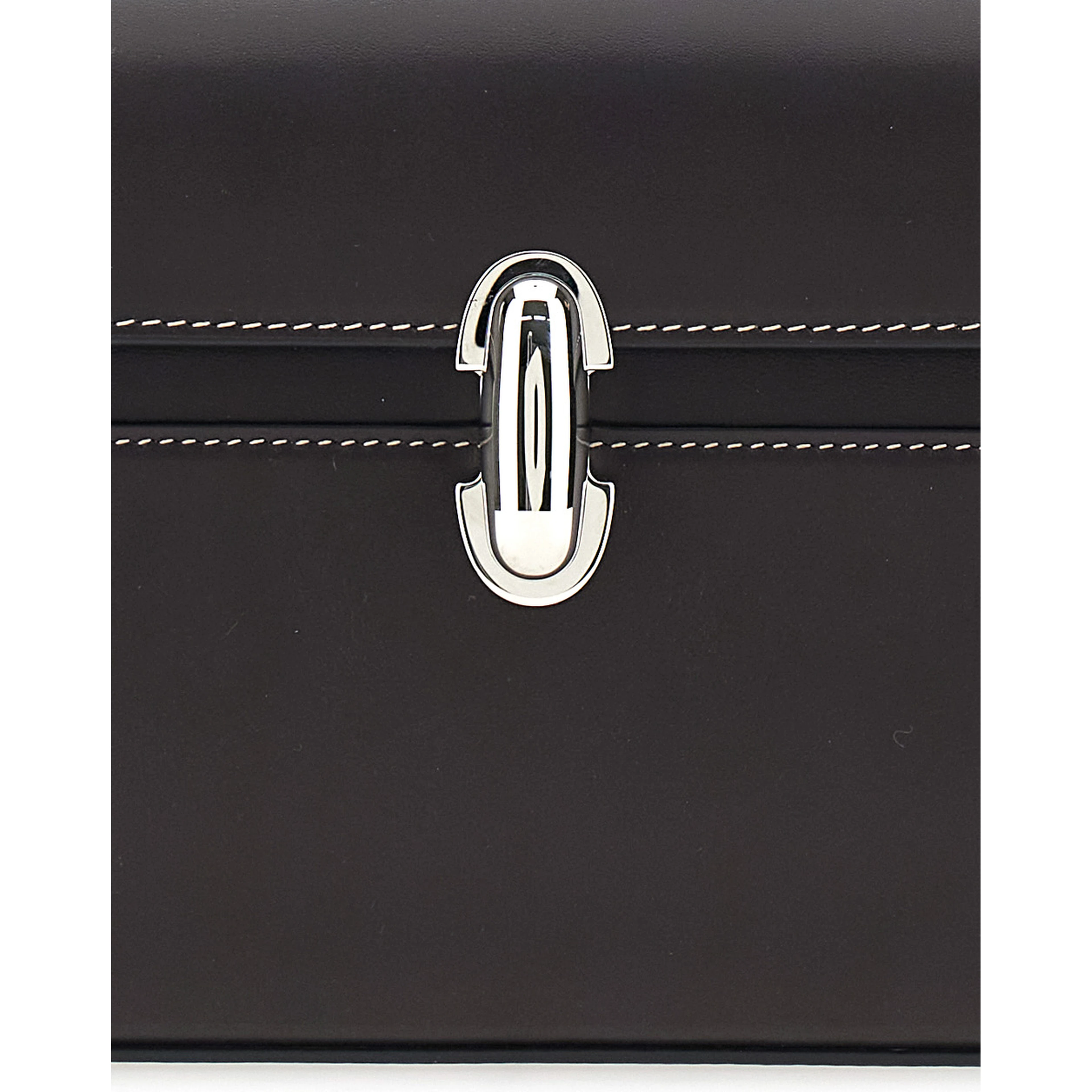 Shoulder Bag Simmetry with Top Strap and Turn Lock Closure in Brown Leather for Women
