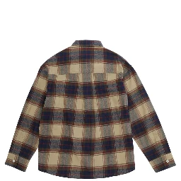 multicolor Shirt with striped motif and front plaque in cotton for boy