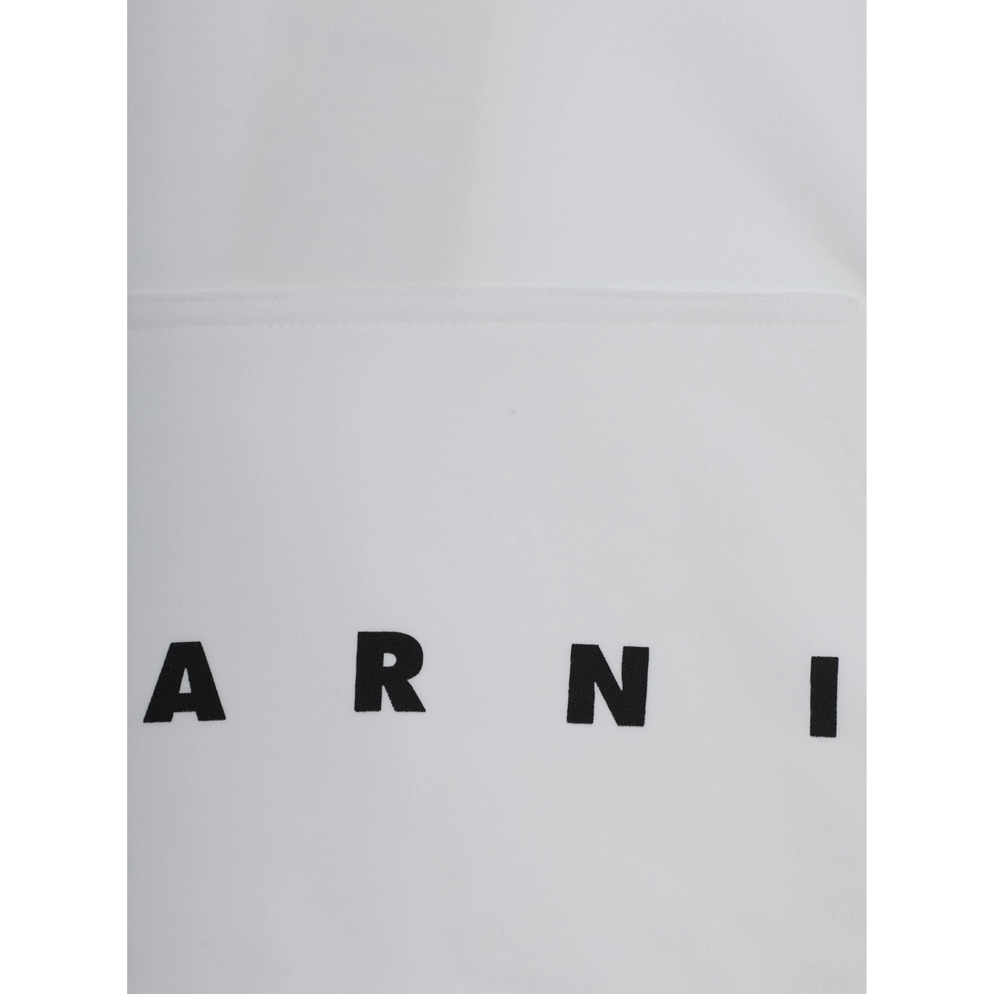 White Hoodie with kangaroo pocket and logo lettering on the front in cotton Boy
