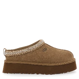 Tazz II Brown Ankle boots with front embroidery and logo lettering in suede for women