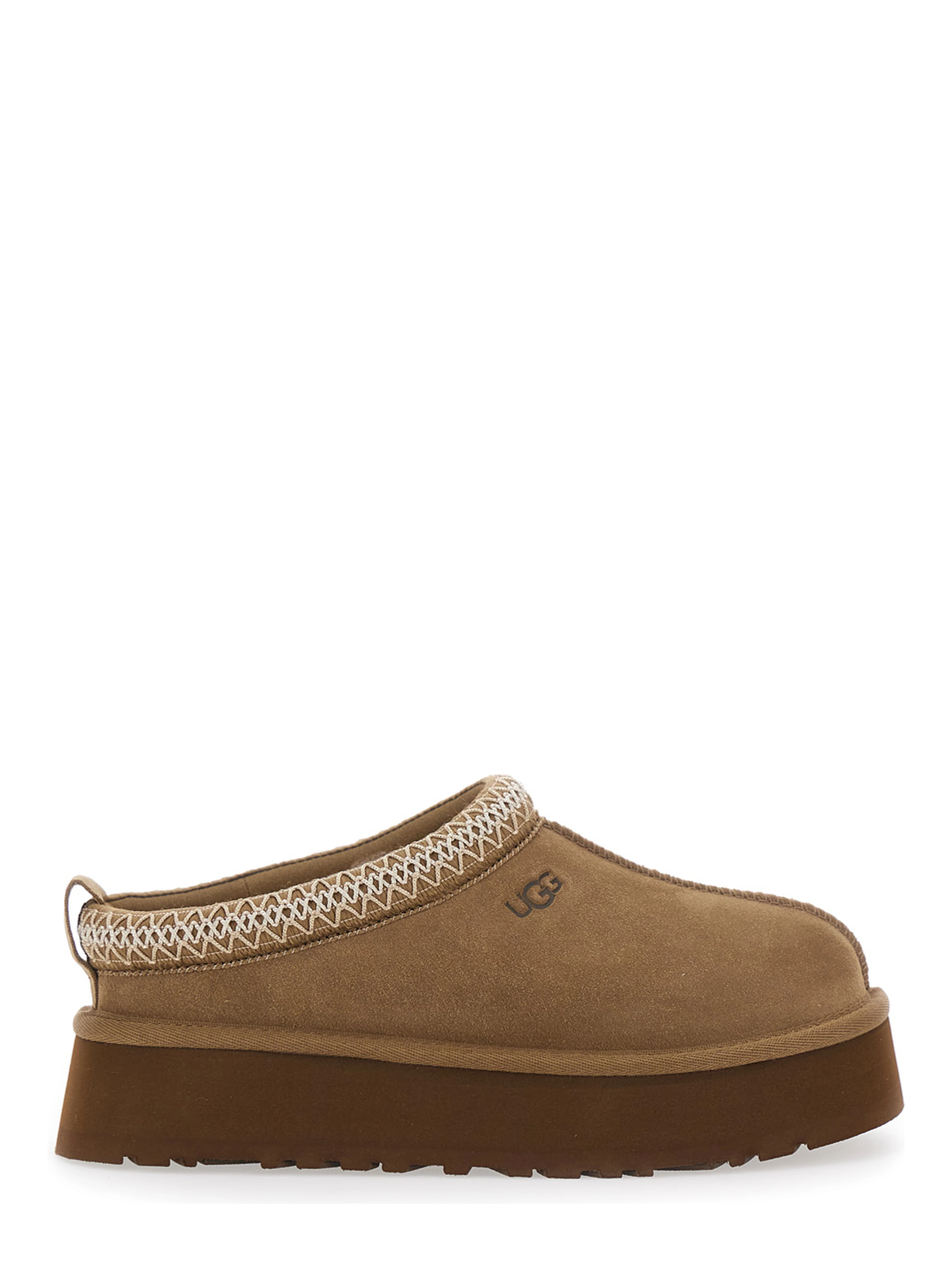 Tazz II Brown Ankle boots with front embroidery and logo lettering in suede for women