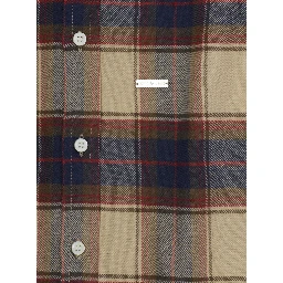 multicolor Shirt with striped motif and front plaque in cotton for boy