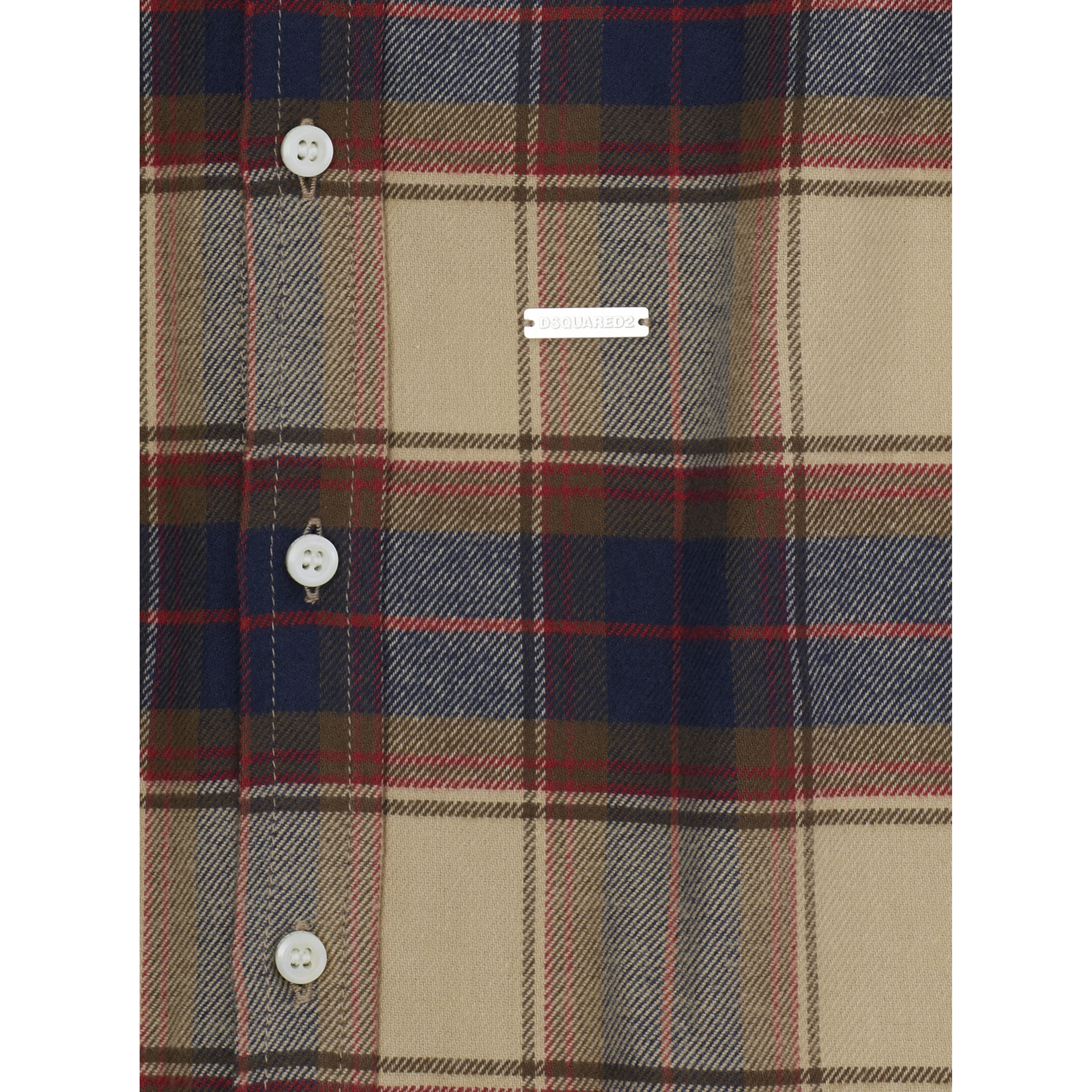 multicolor Shirt with striped motif and front plaque in cotton for boy