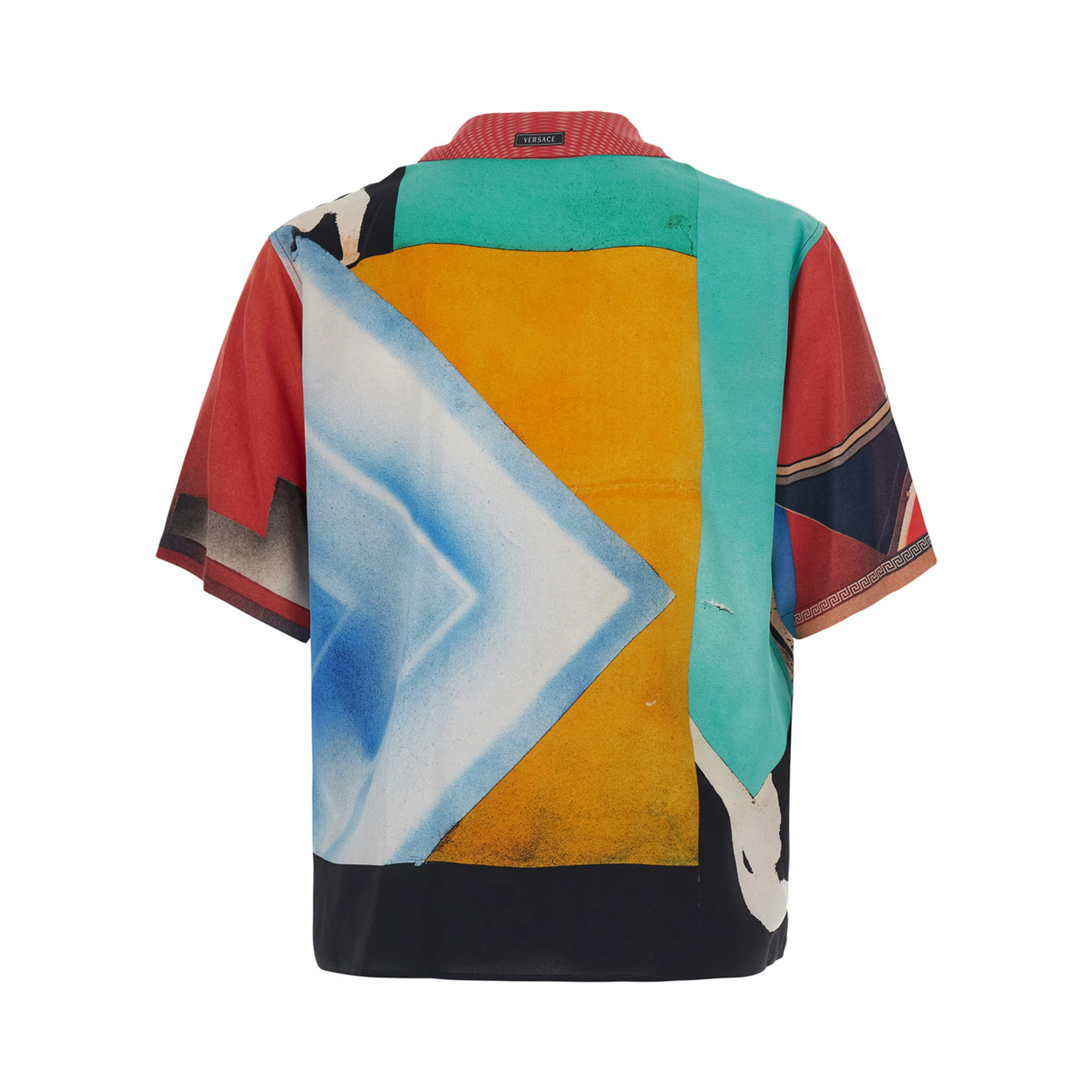 multicolor Shirt with all-over print in silk for men