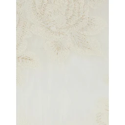 White Sleeveless Top Rebecca with Button Closure on the Back and All-Over Embroidery in Cotton for Women