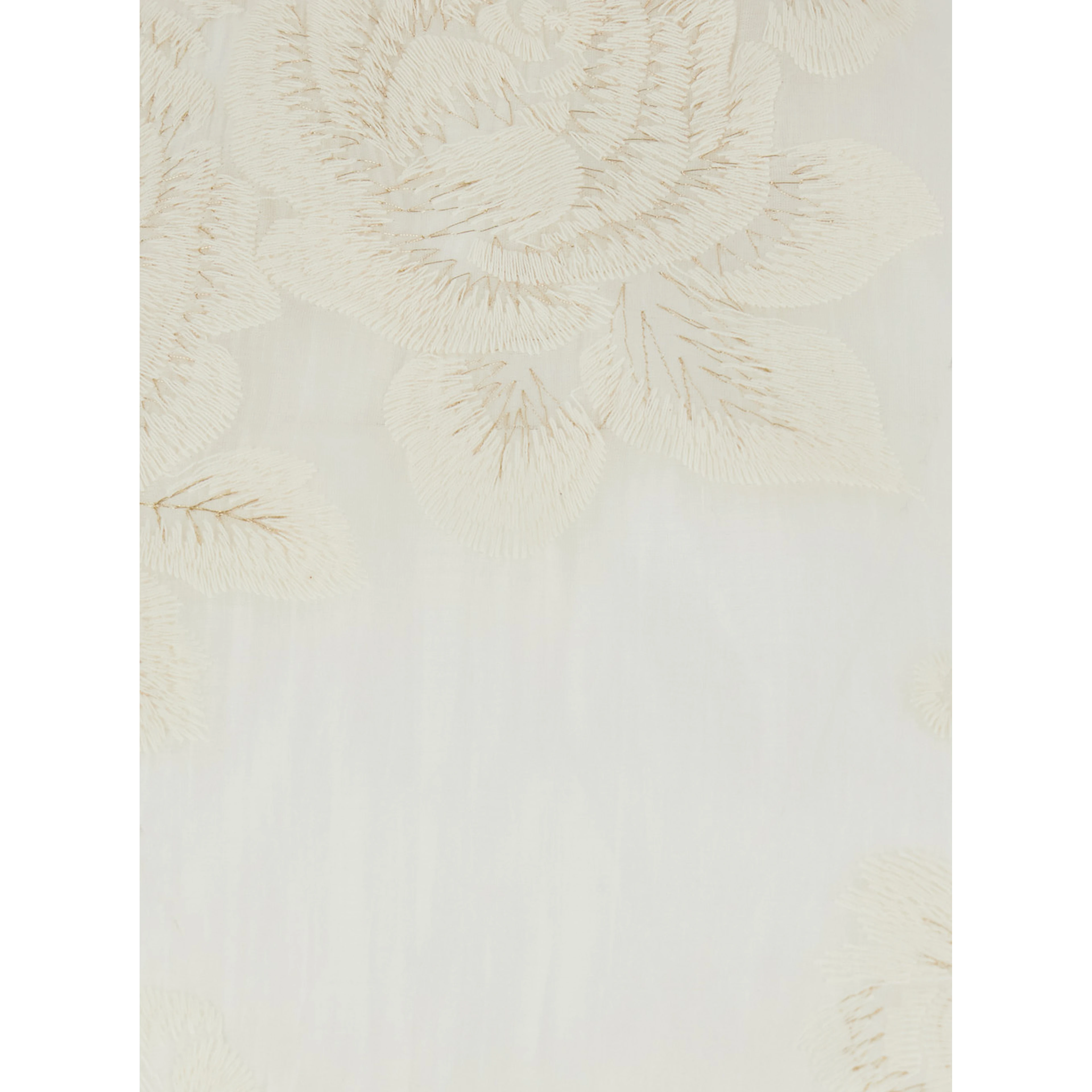 White Sleeveless Top Rebecca with Button Closure on the Back and All-Over Embroidery in Cotton for Women