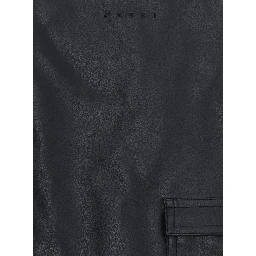 black Dress with logo lettering on the front in eco-leather for Girl