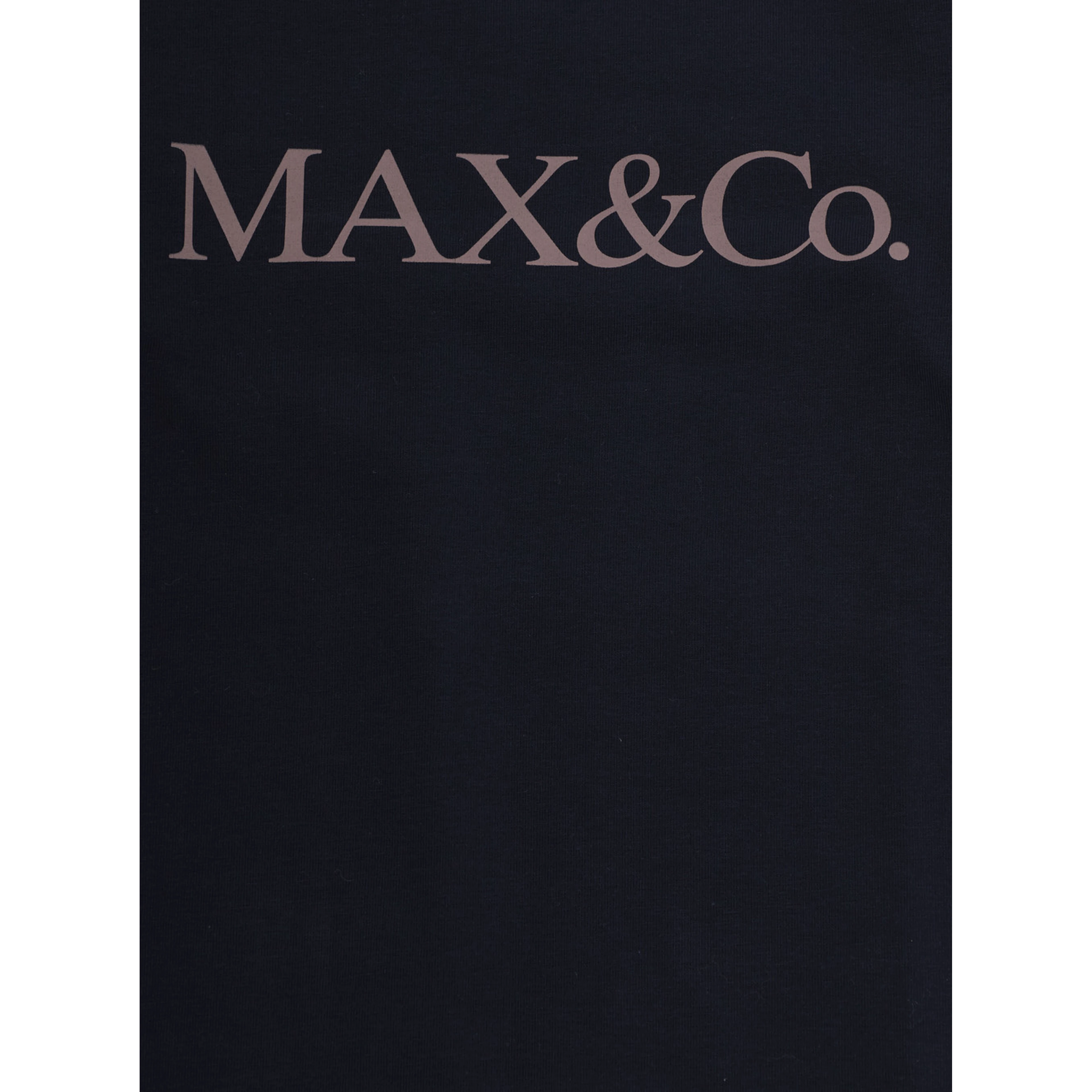 Blue Long sleeve round neck T-shirt with logo lettering on the front in stretch cotton Girl