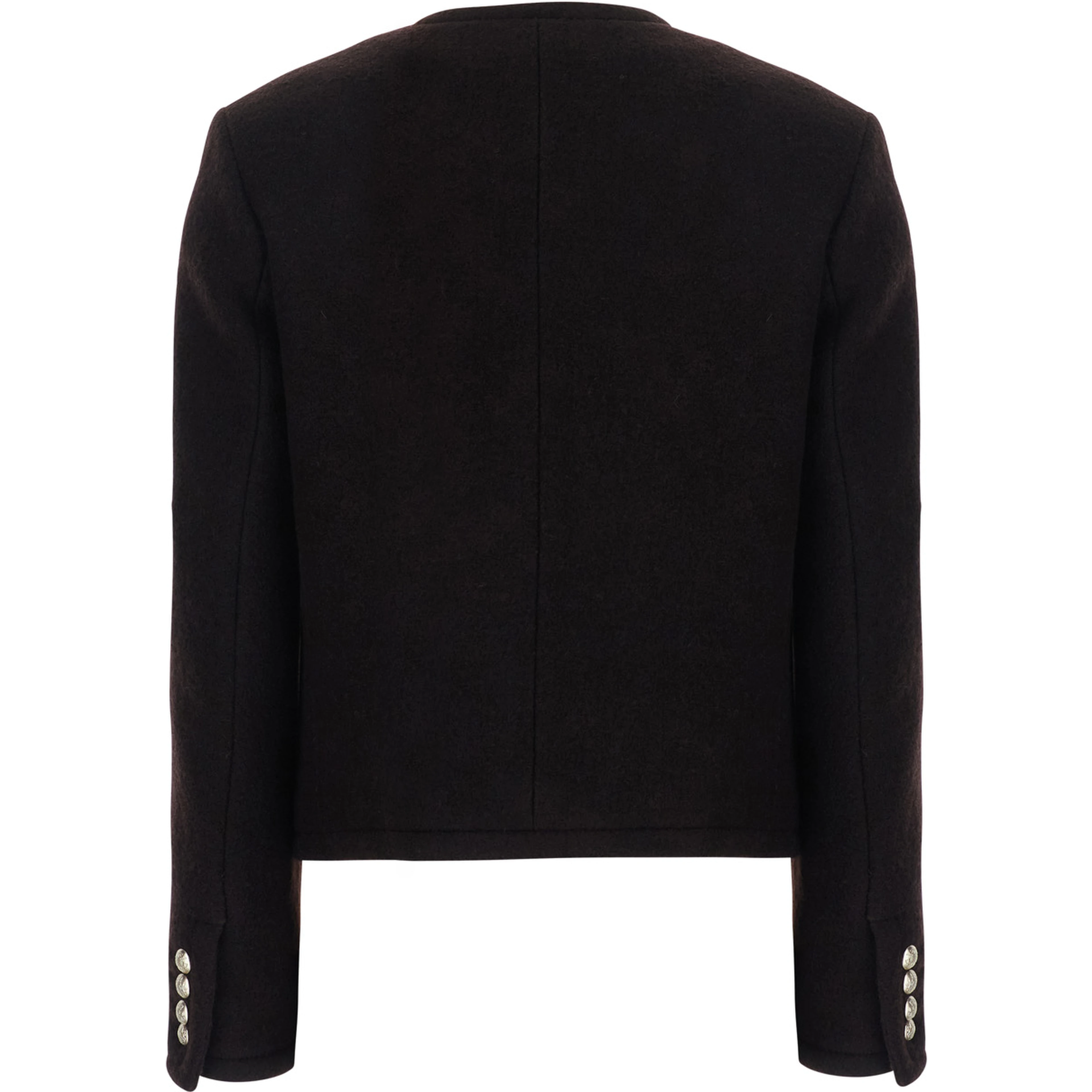 CLASSIC TWEED JACKET with notched revers and long sleeves in Brown Wool Men