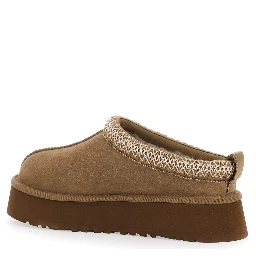 Tazz II Brown Ankle boots with front embroidery and logo lettering in suede for women